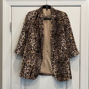 Express leopard boyfriend style blazer